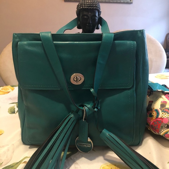 Coach Gently Used Legacy Jade Leather Tote #19982 - Picture 16 of 16